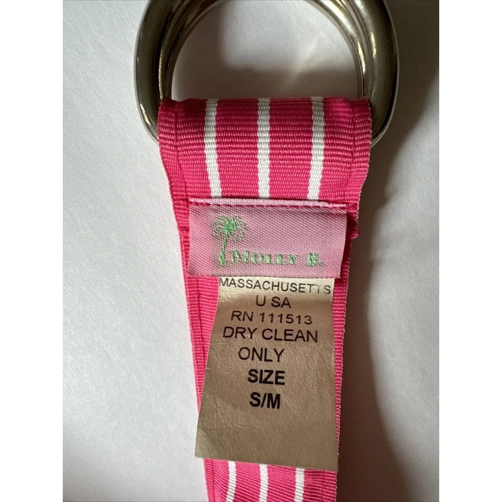 Molly‎ B Martini Cocktail Belt Made in Massachusetts, Hot Pink And White  38